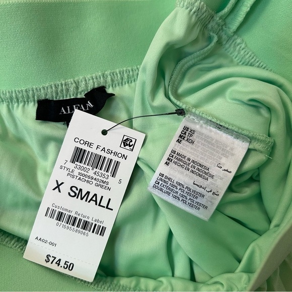 Alfani Women’s Pleated Pull On MIDI Skirt in Pistachio Green Size XS - Picture 7 of 7